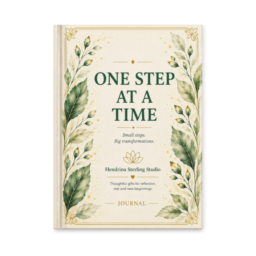 One Step at a Time – Matte Hardcover Journal