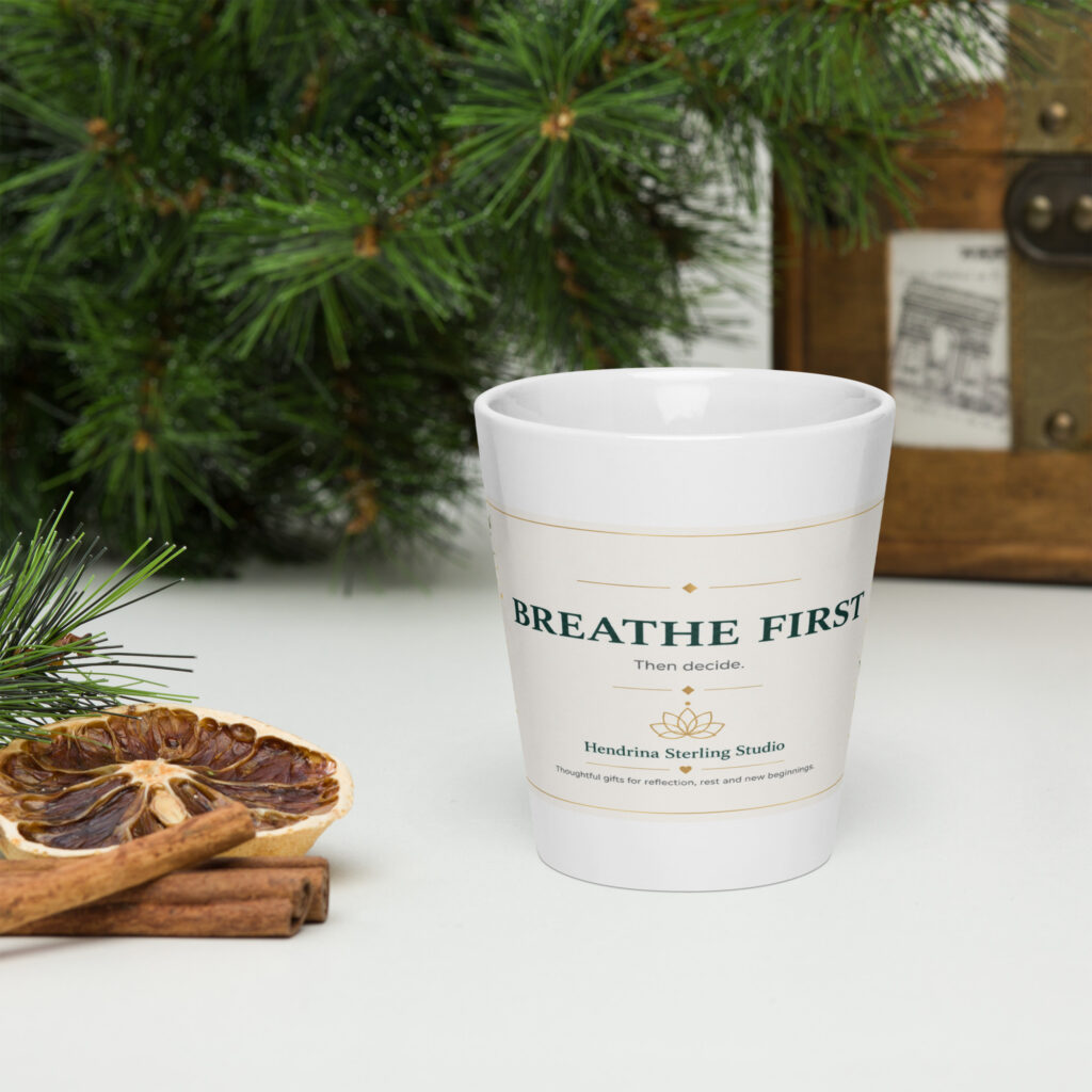 Latte Mug – Breathe First