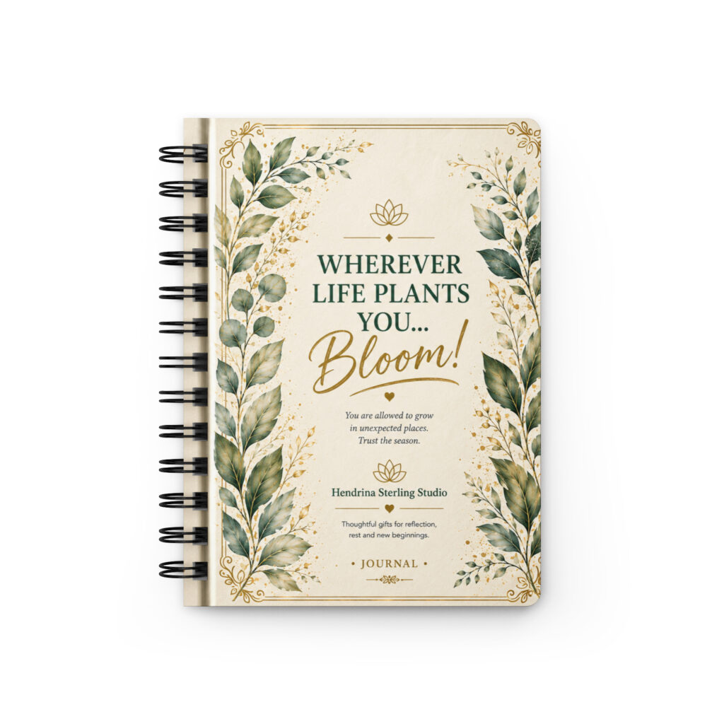Spiral Bound Journal – Wherever Life Plants You, Bloom