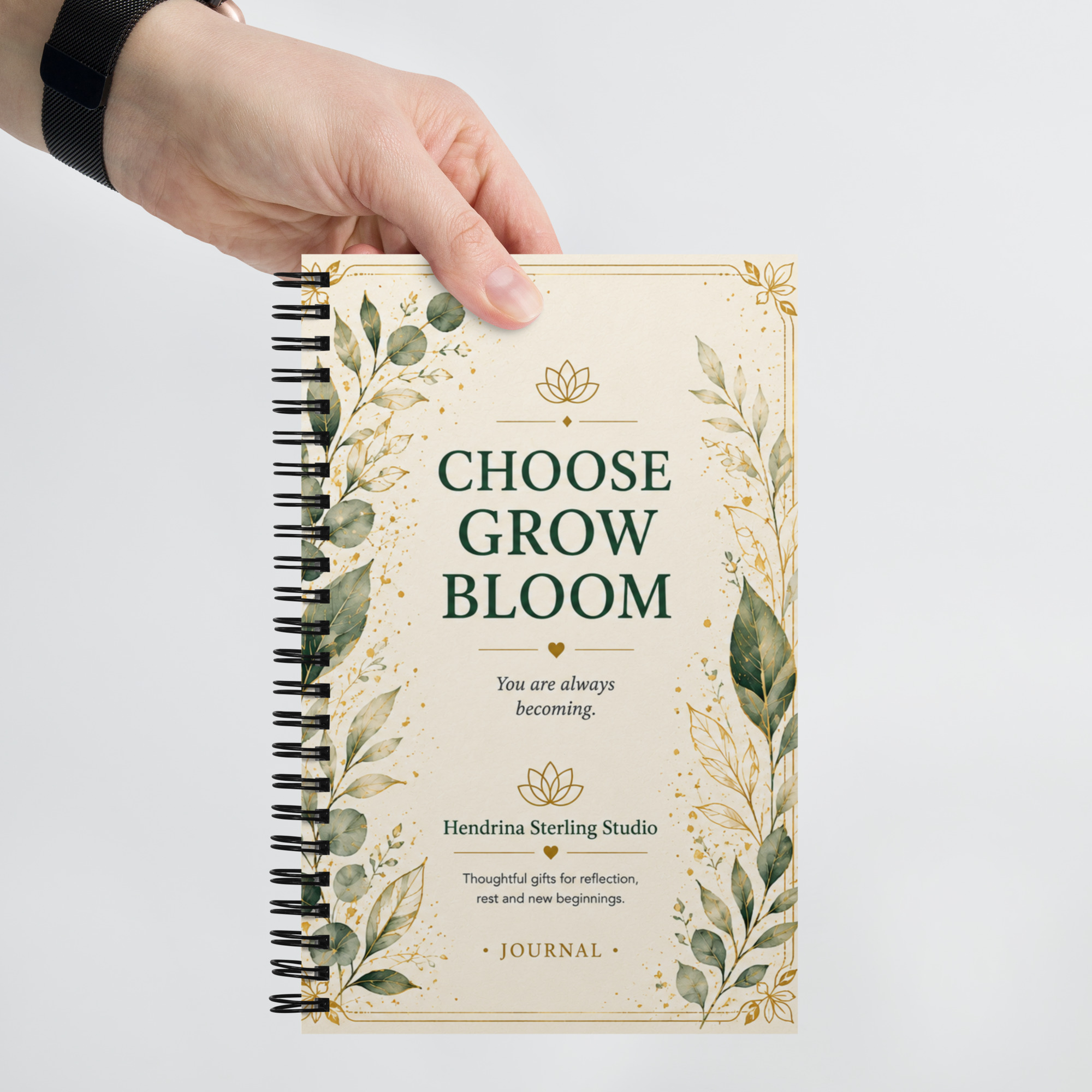 Spiral Notebook – Choose Grow Bloom - Image 2