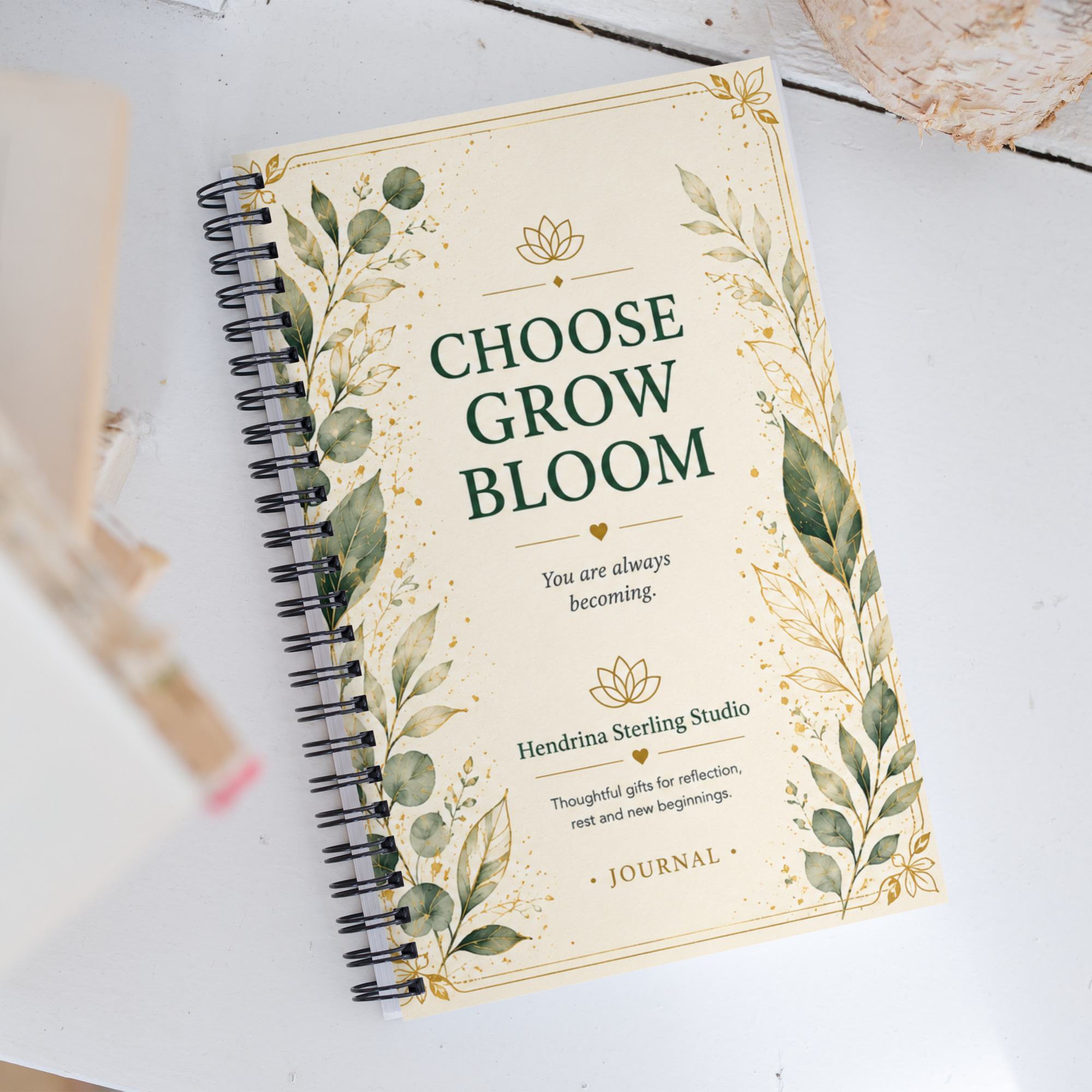 Spiral Notebook – Choose Grow Bloom - Image 3