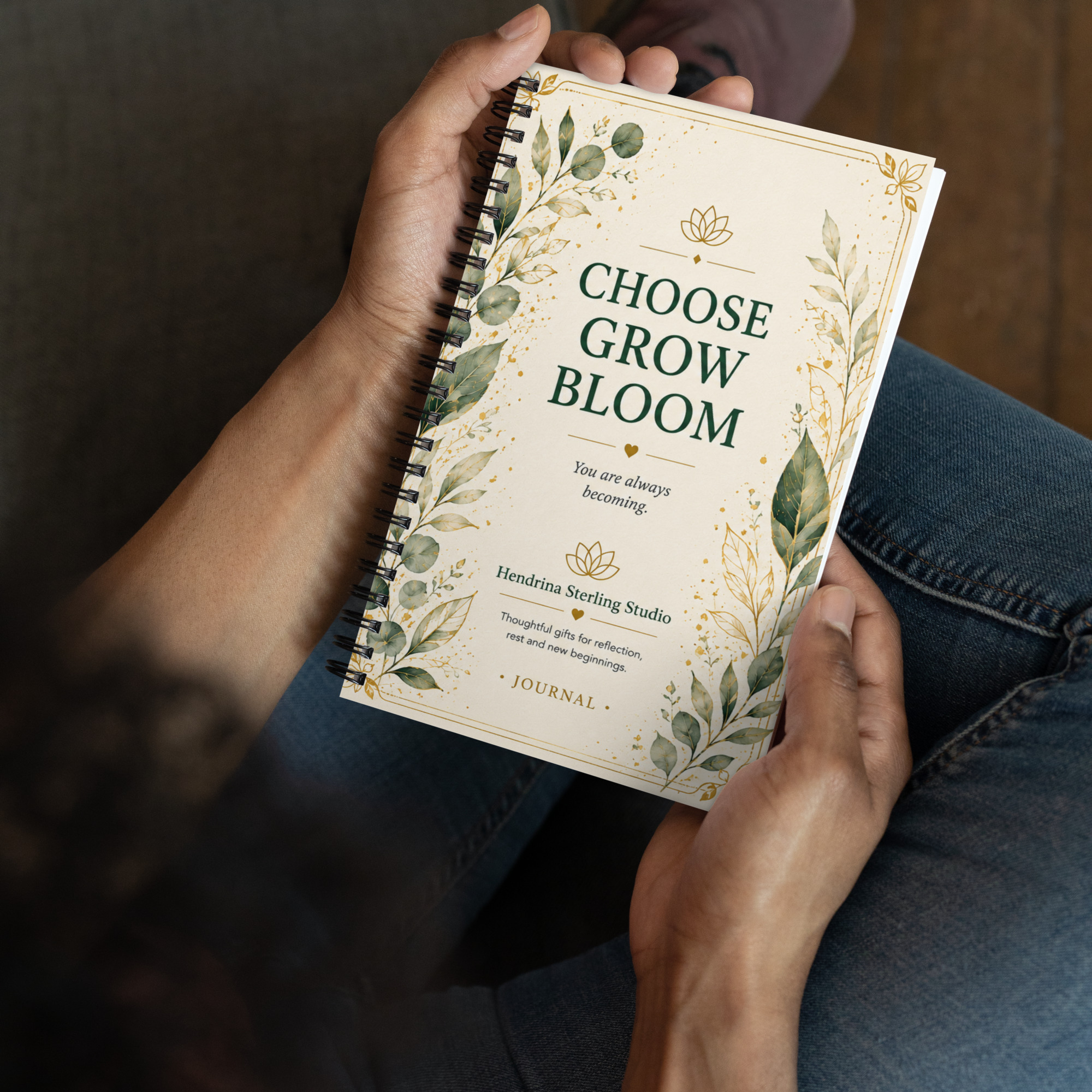 Spiral Notebook – Choose Grow Bloom - Image 4